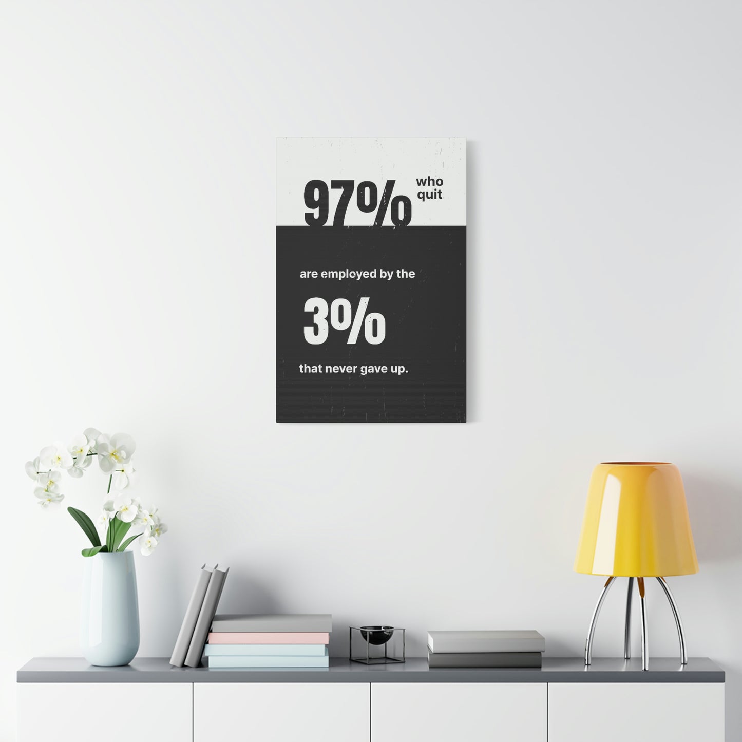 The 3% That Never Gave Up | Canvas | Hustle House Prints