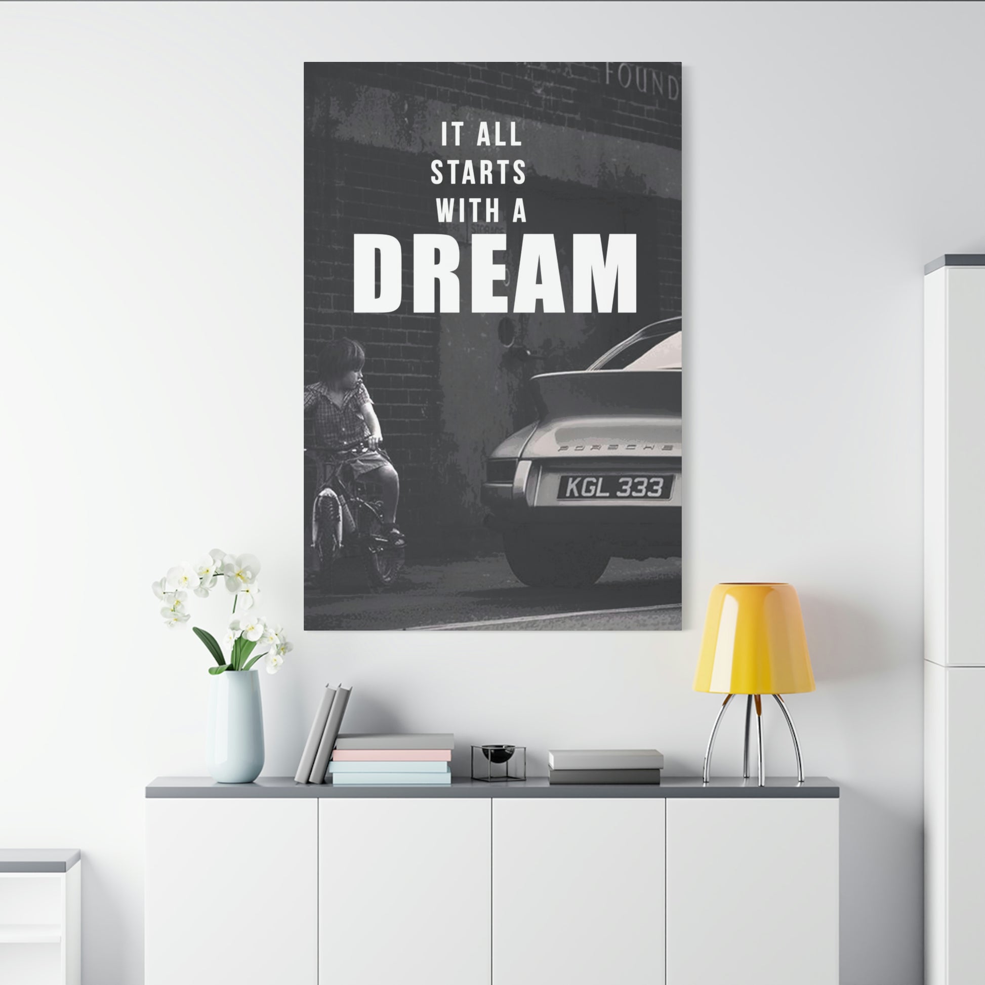 It All Starts With A Dream - Porsche | Canvas | Hustle House Prints