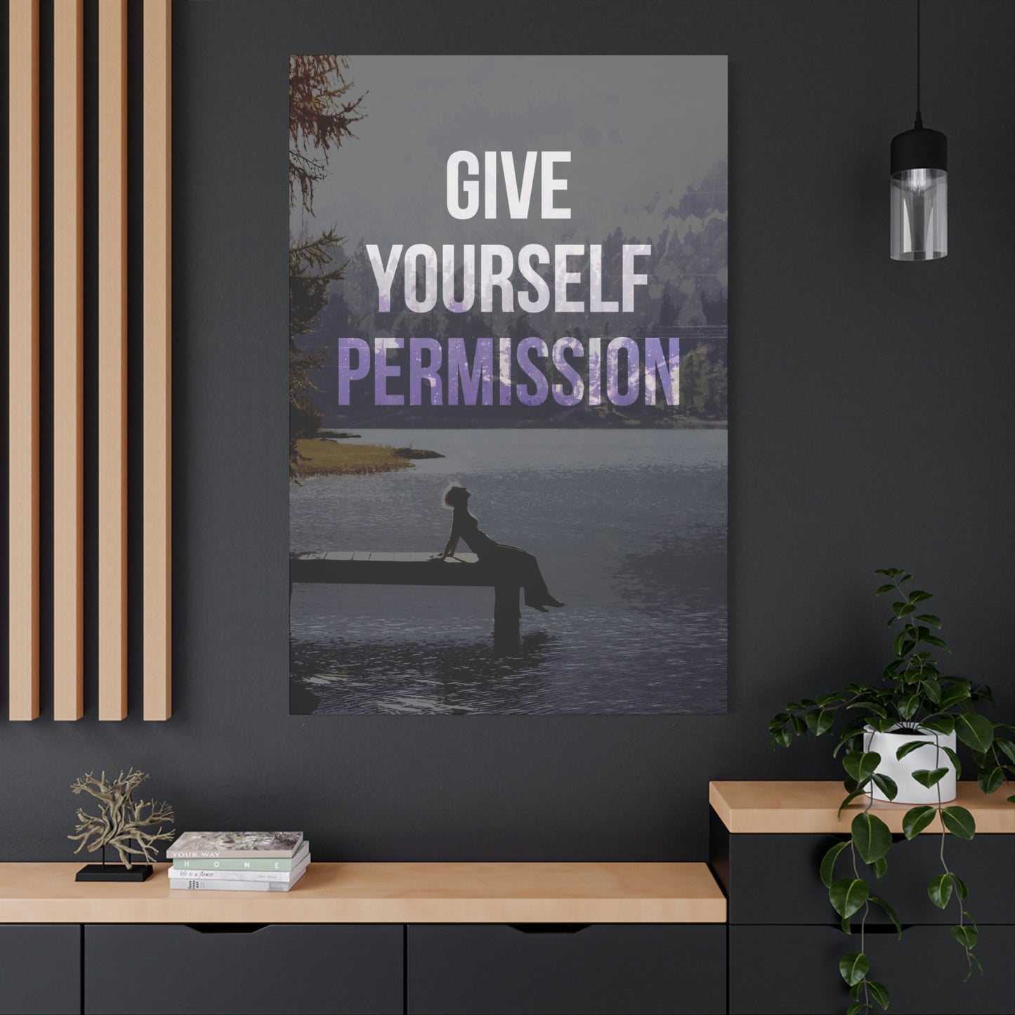 Give Yourself Permission | Canvas | Hustle House Prints