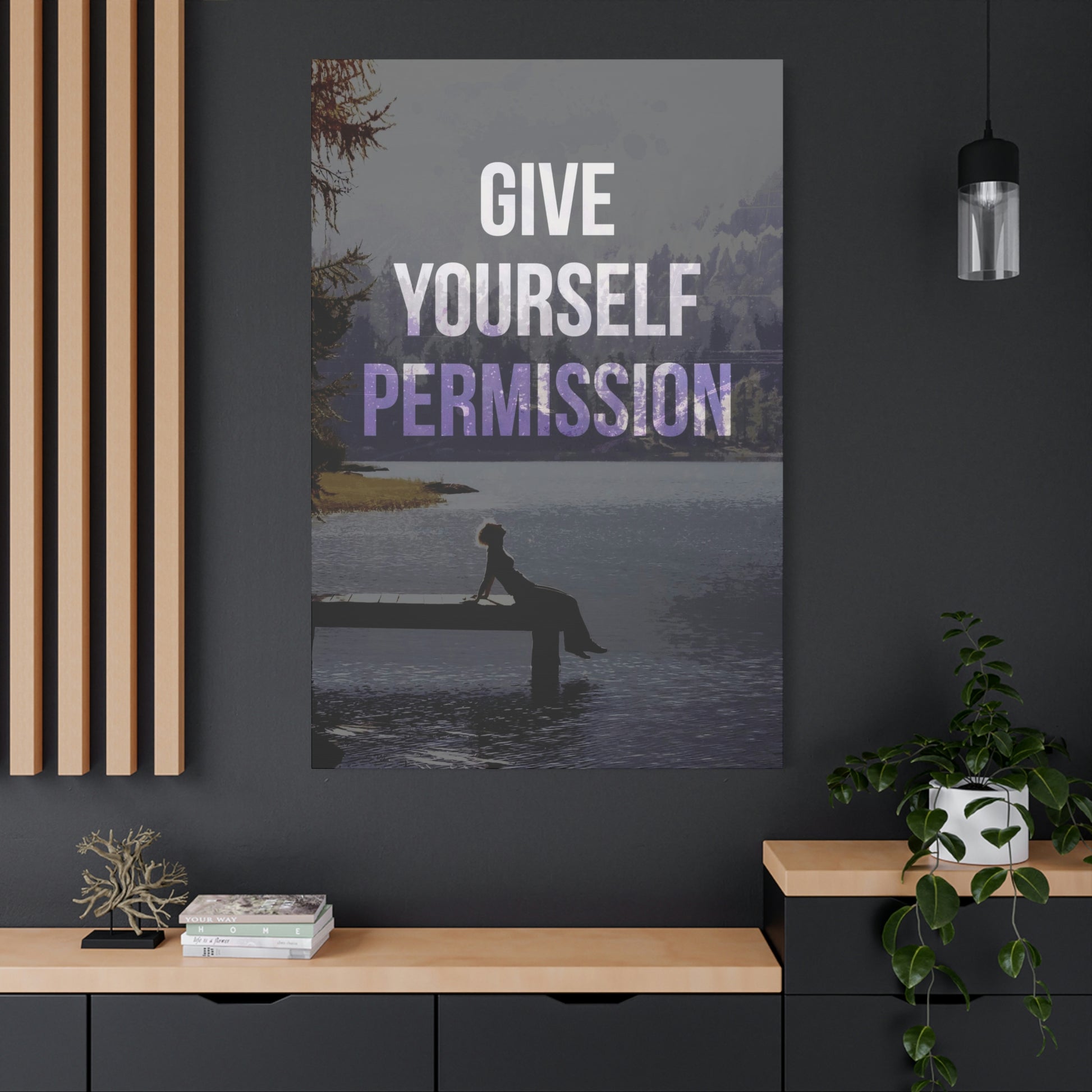 Give Yourself Permission | Canvas | Hustle House Prints