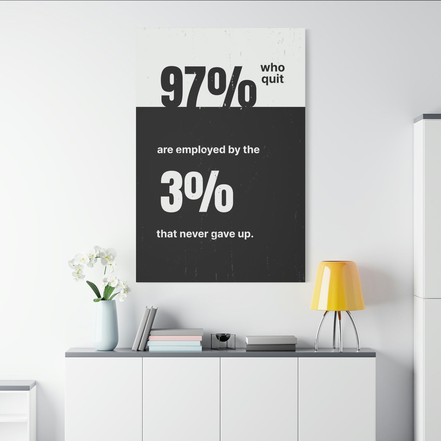 The 3% That Never Gave Up | Canvas | Hustle House Prints