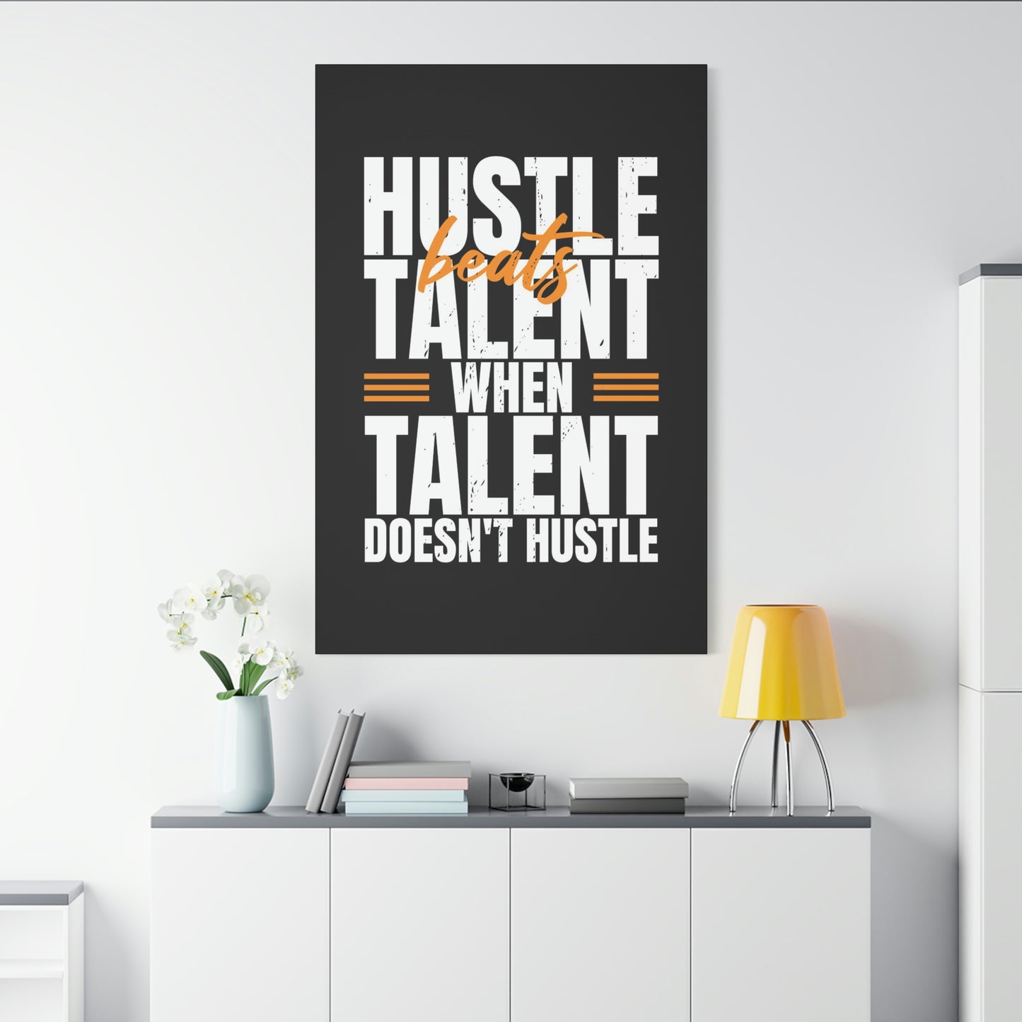 Hustle Beats Talent | Canvas | Hustle House Prints