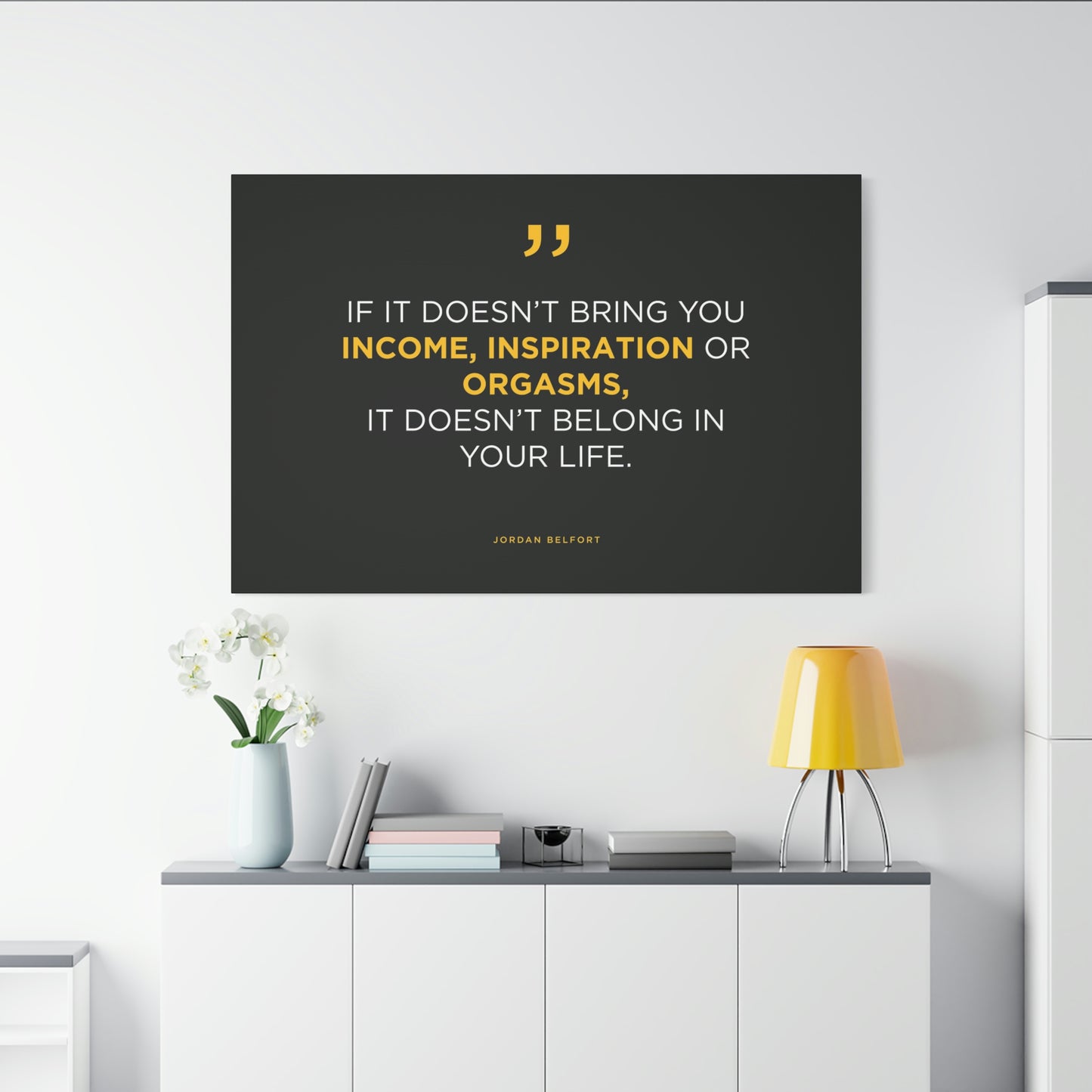 Income, Inspiration & Orgasms | Canvas | Hustle House Prints