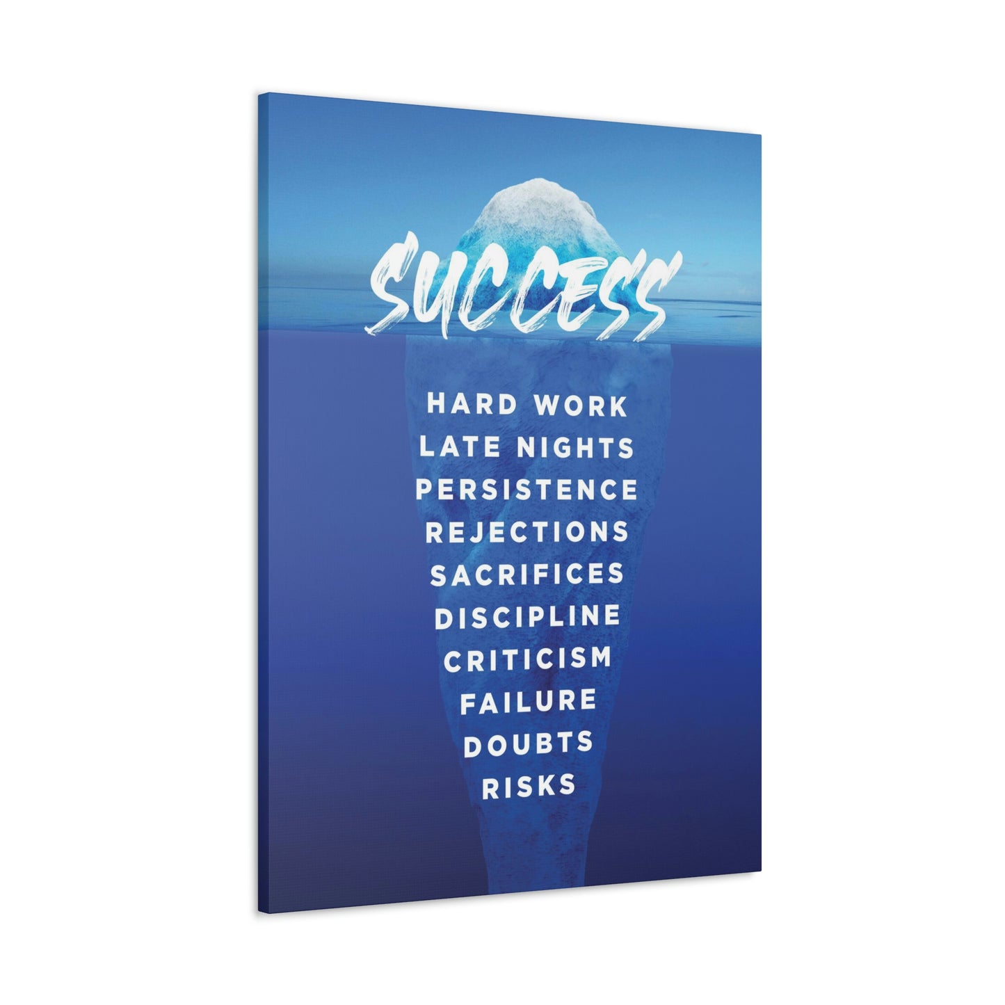 Success Iceberg | Canvas | Hustle House Prints