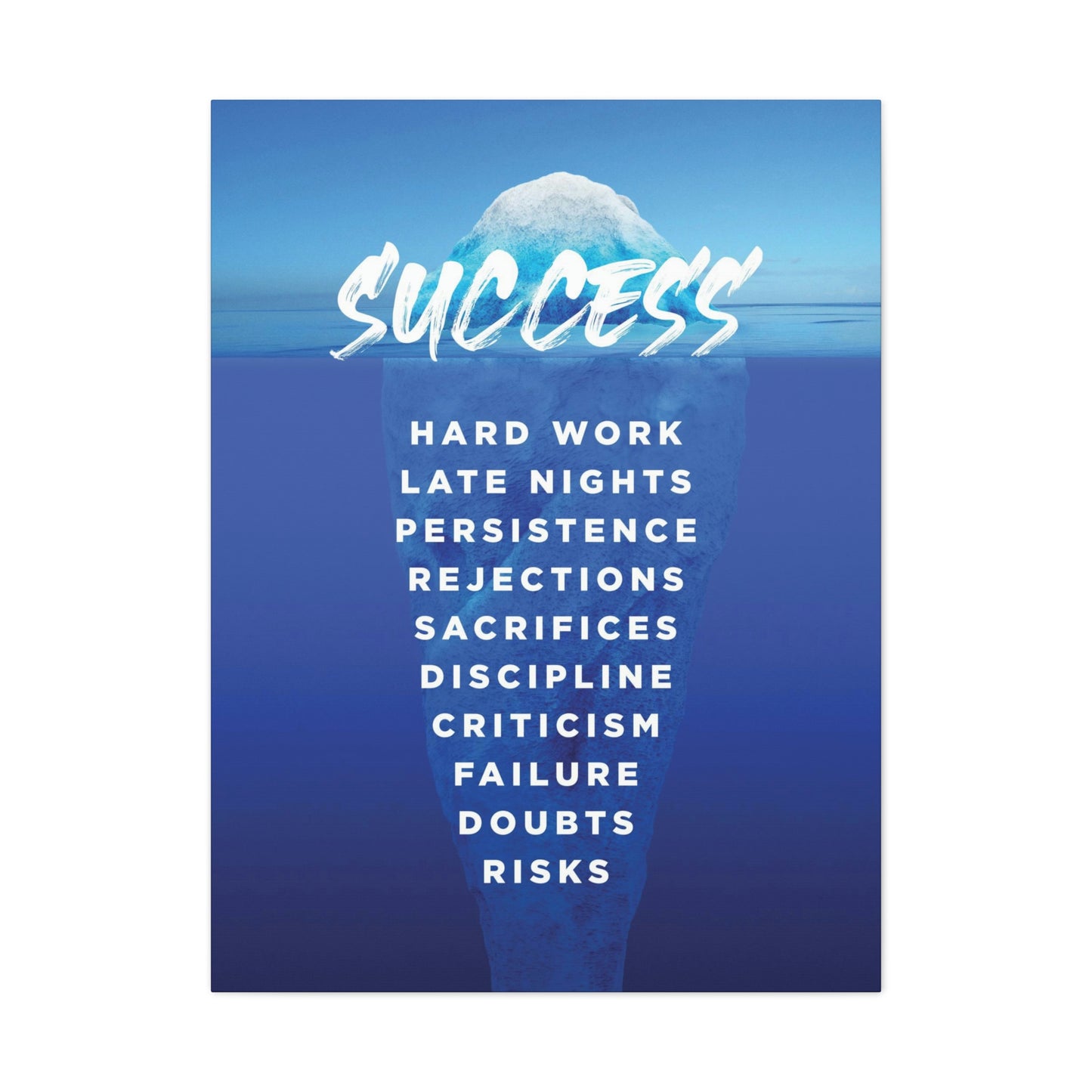 Success Iceberg | Canvas | Hustle House Prints