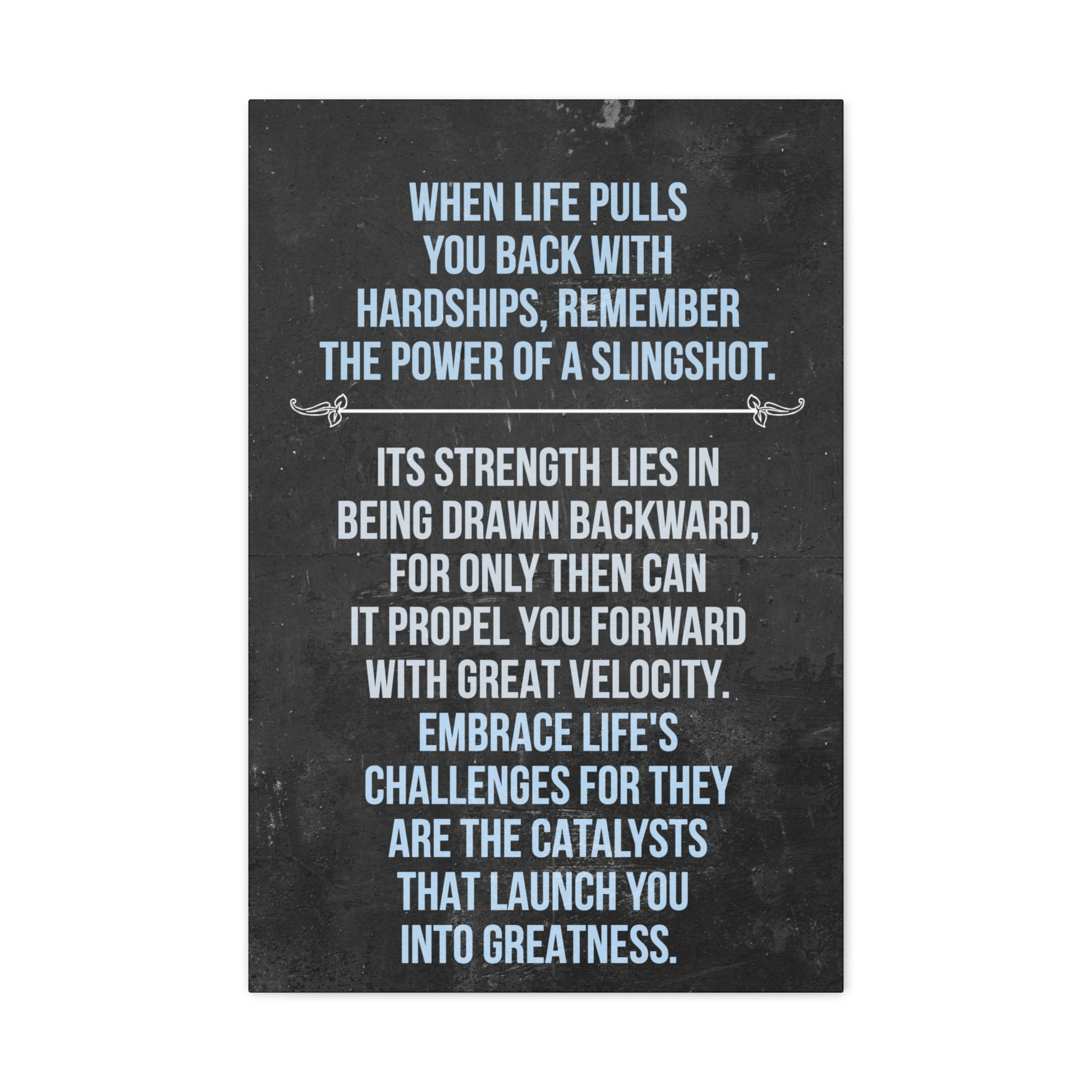 The Power Of A Slingshot | Canvas | Hustle House Prints