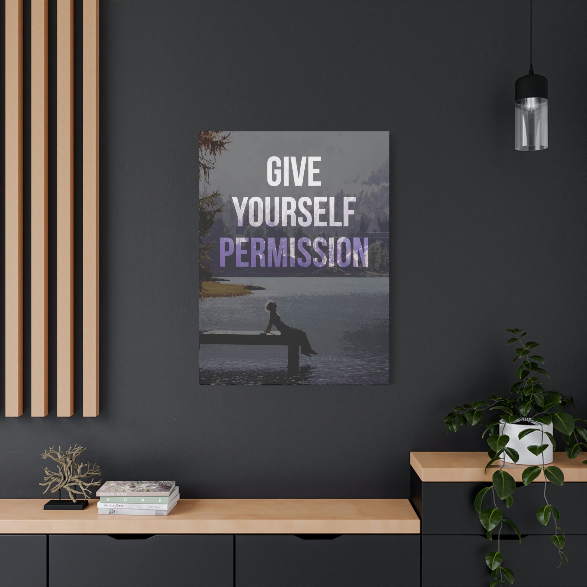 Give Yourself Permission | Canvas | Hustle House Prints