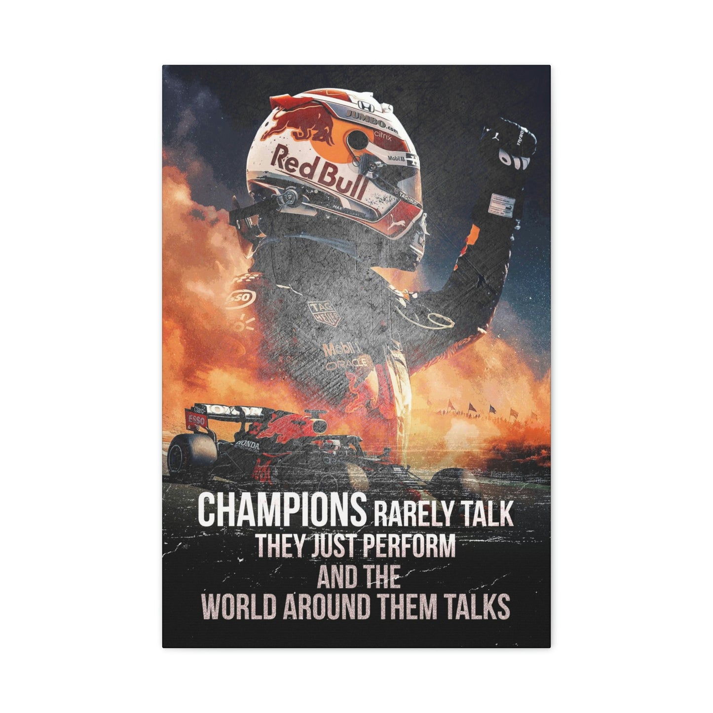 Champions Rarely Talk | Canvas | Hustle House Prints