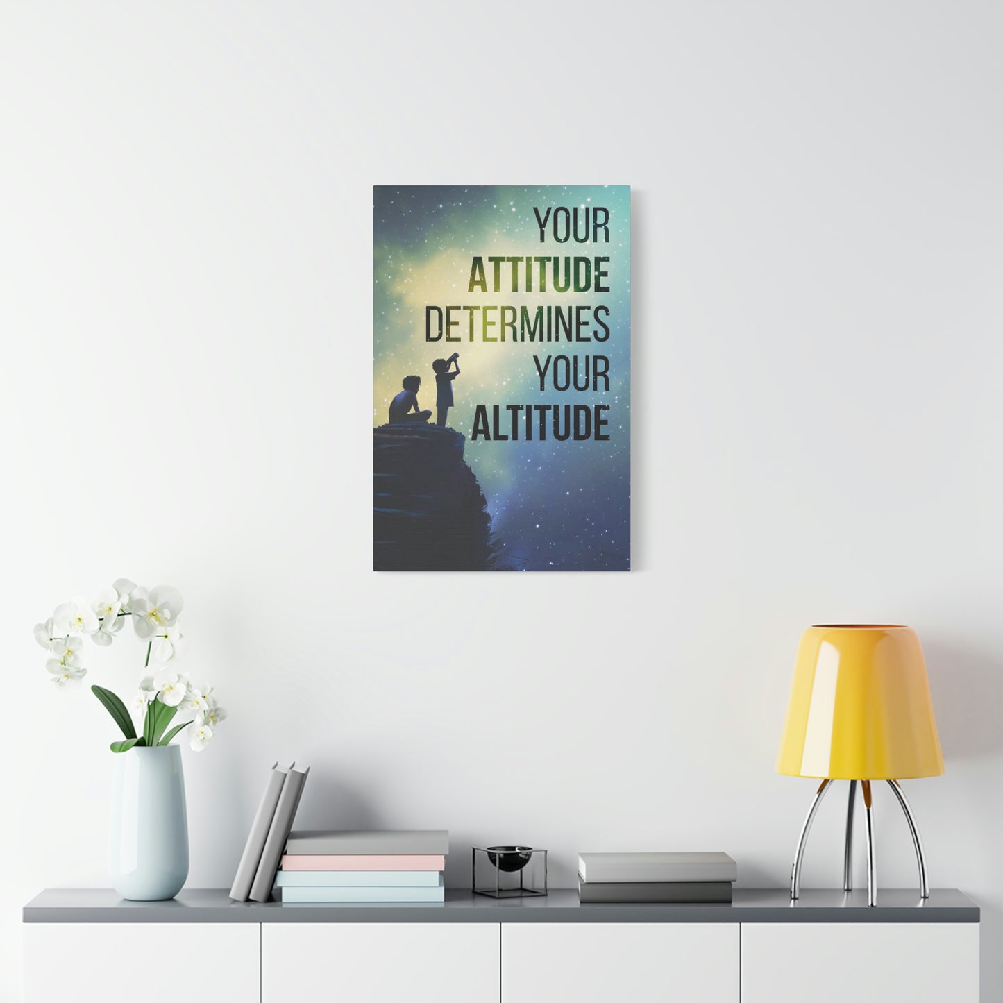 Your Attitude Determines Your Altitude | Canvas | Hustle House Prints
