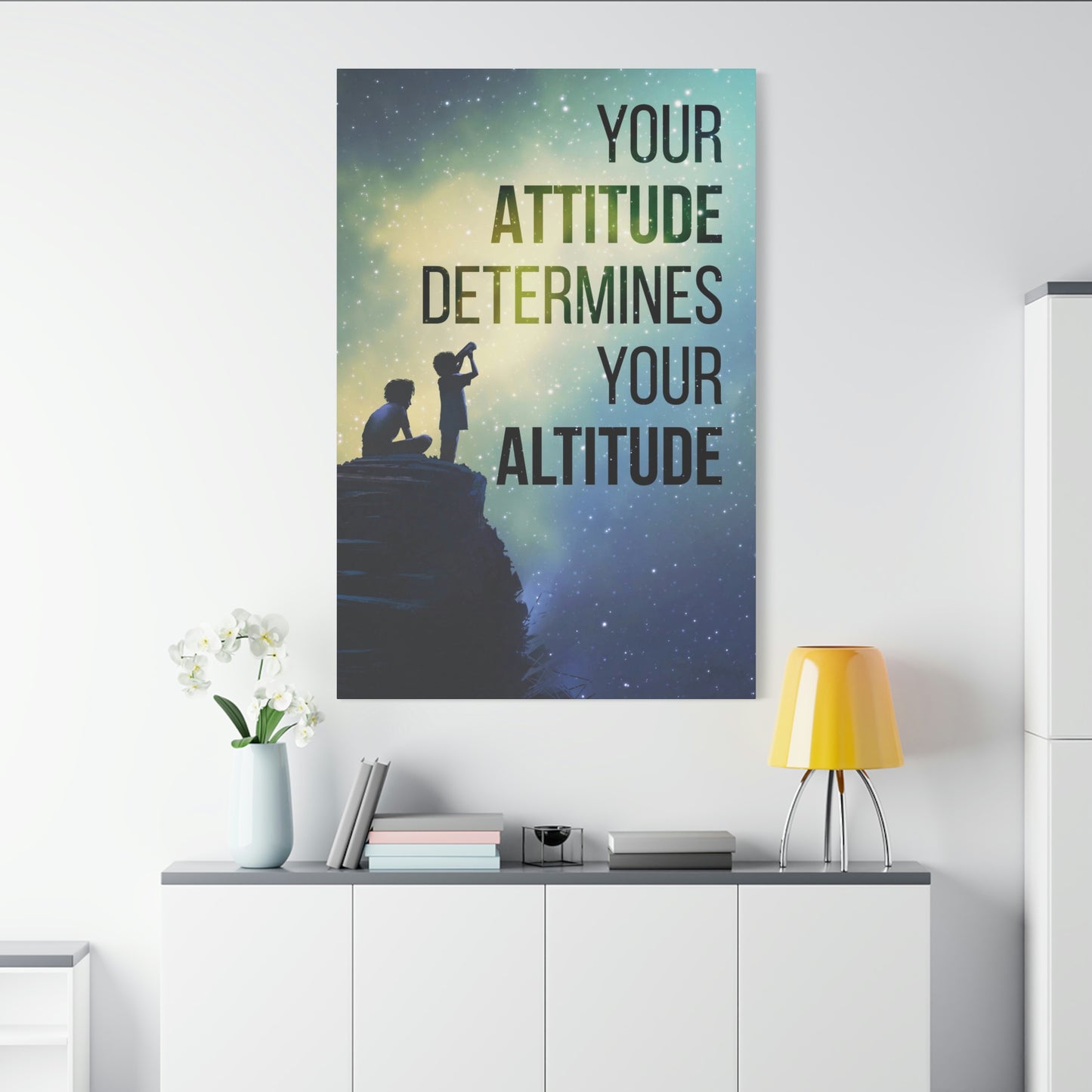 Your Attitude Determines Your Altitude | Canvas | Hustle House Prints