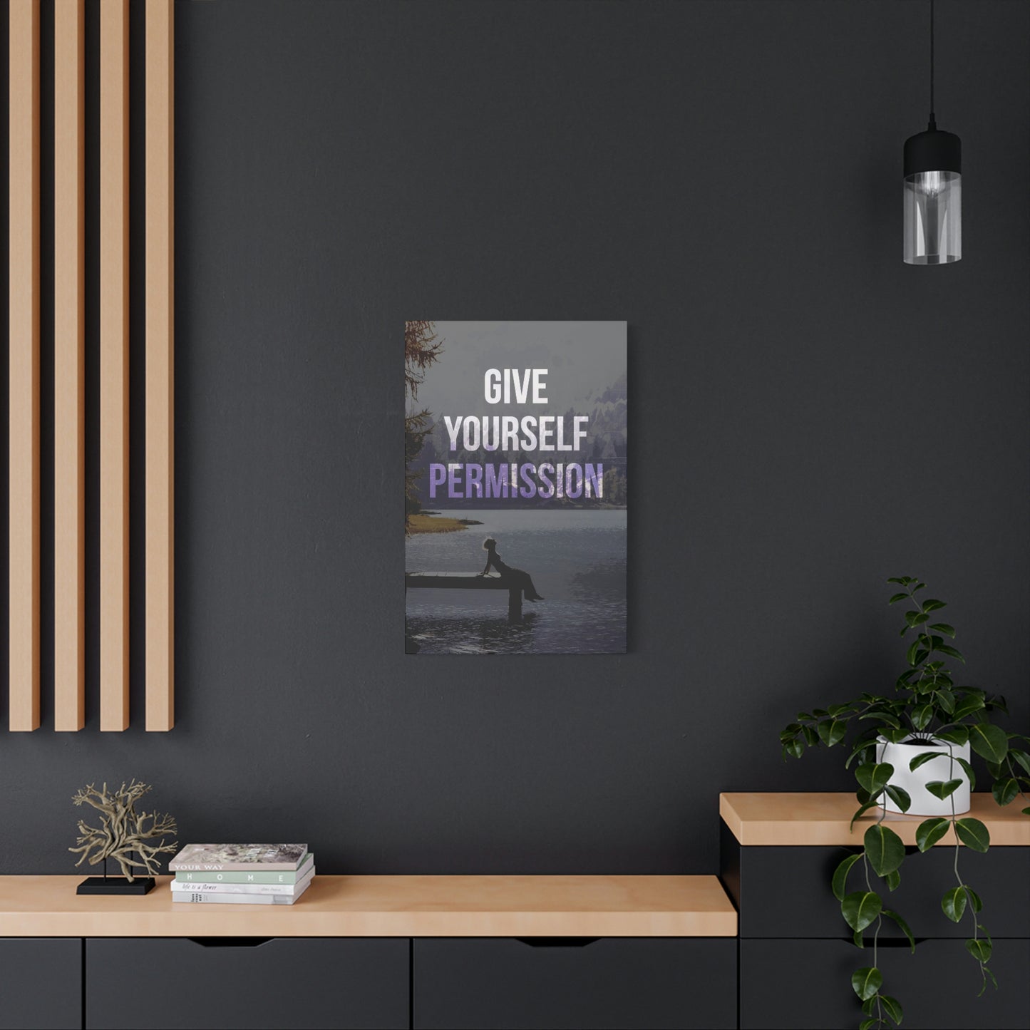 Give Yourself Permission | Canvas | Hustle House Prints