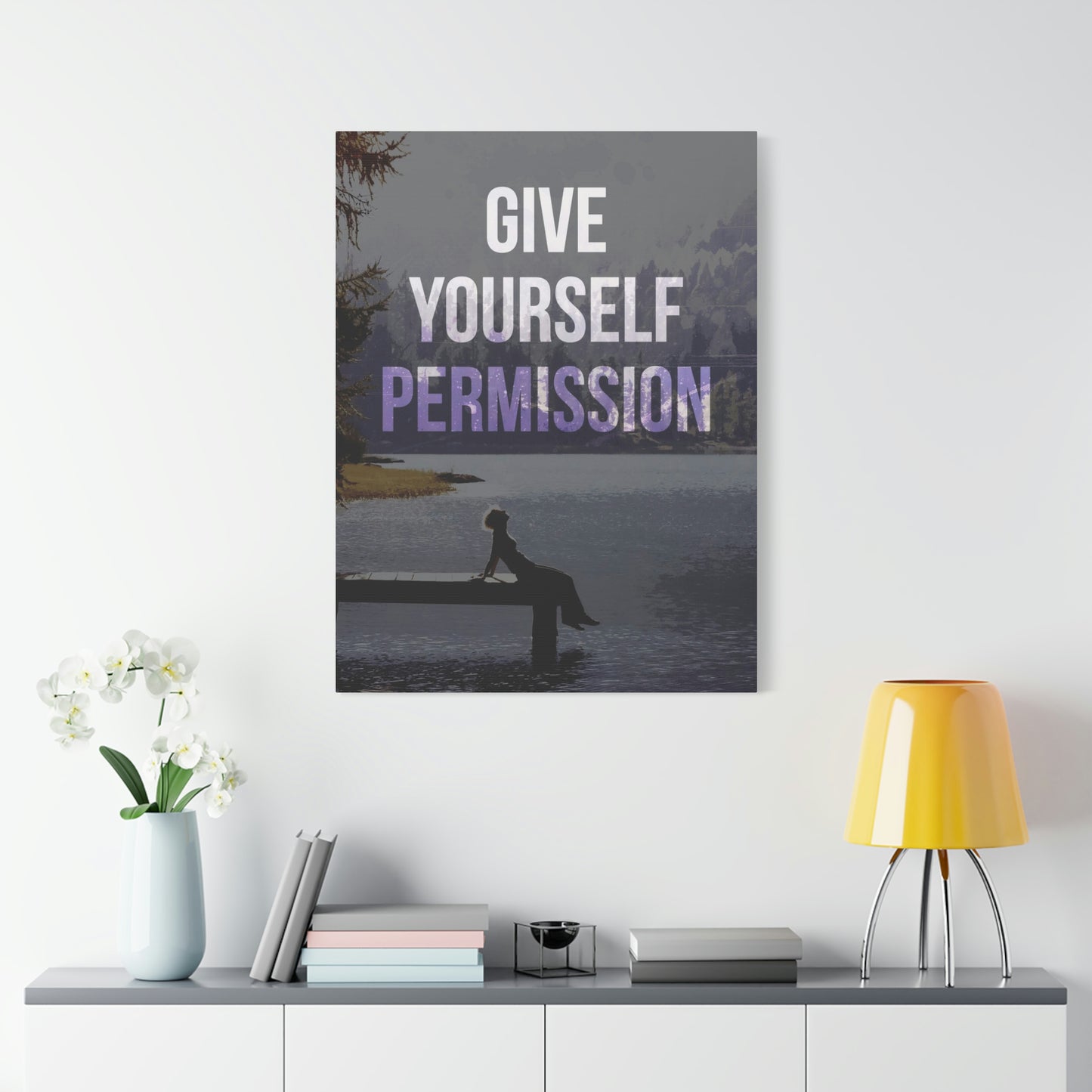 Give Yourself Permission | Canvas | Hustle House Prints
