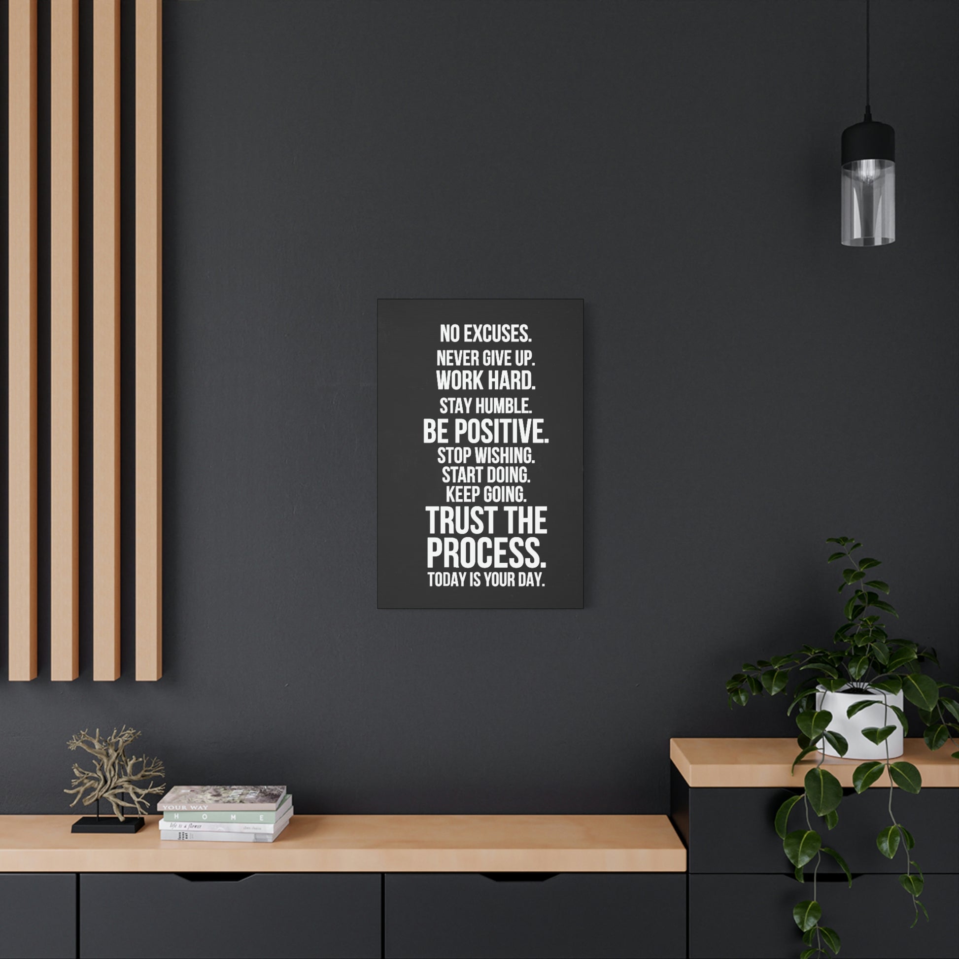 No Excuses, Trust The Process | Canvas | Hustle House Prints