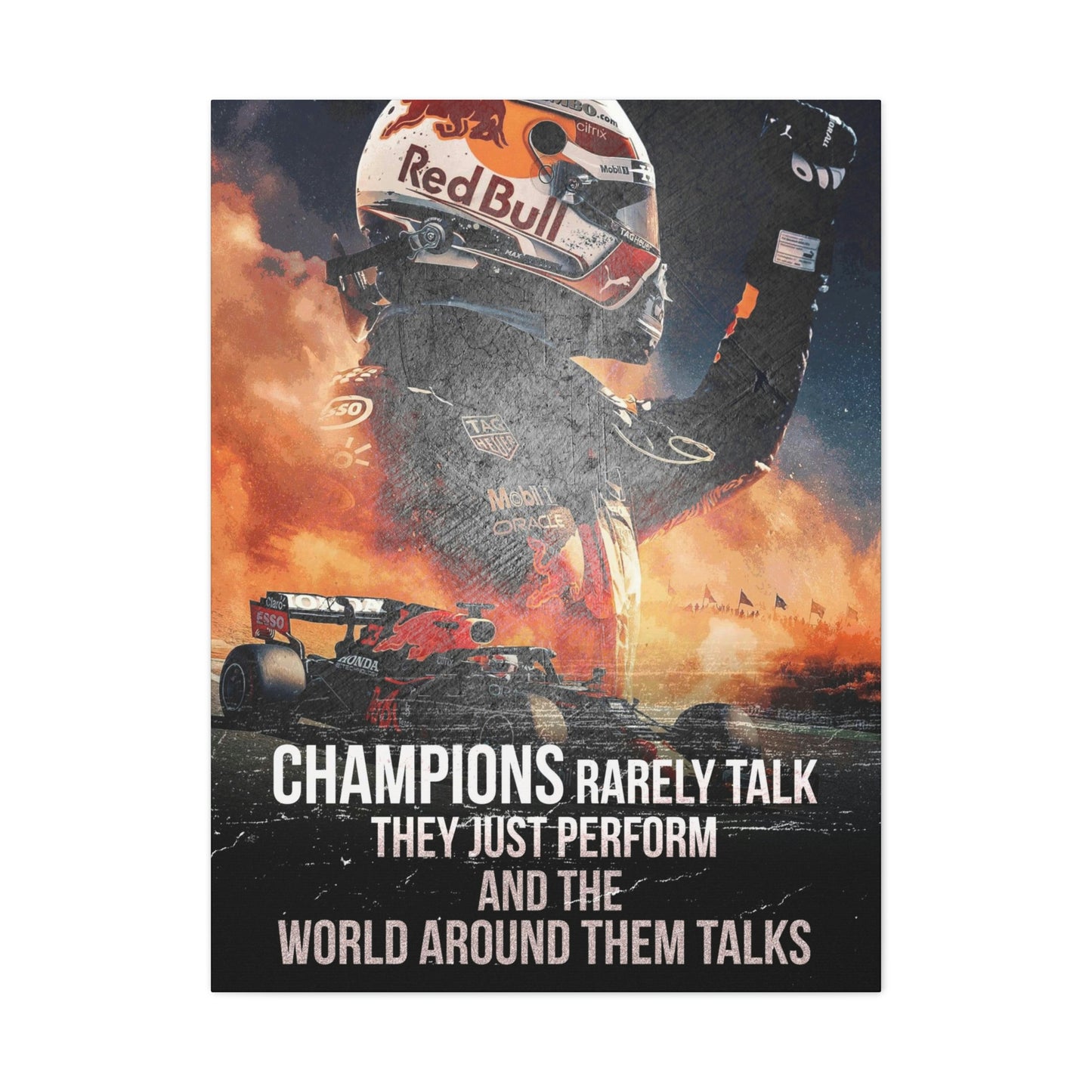 Champions Rarely Talk | Canvas | Hustle House Prints