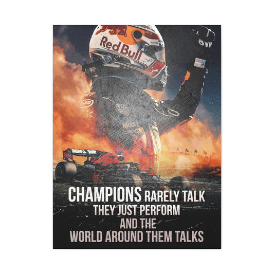 Champions Rarely Talk | Canvas | Hustle House Prints