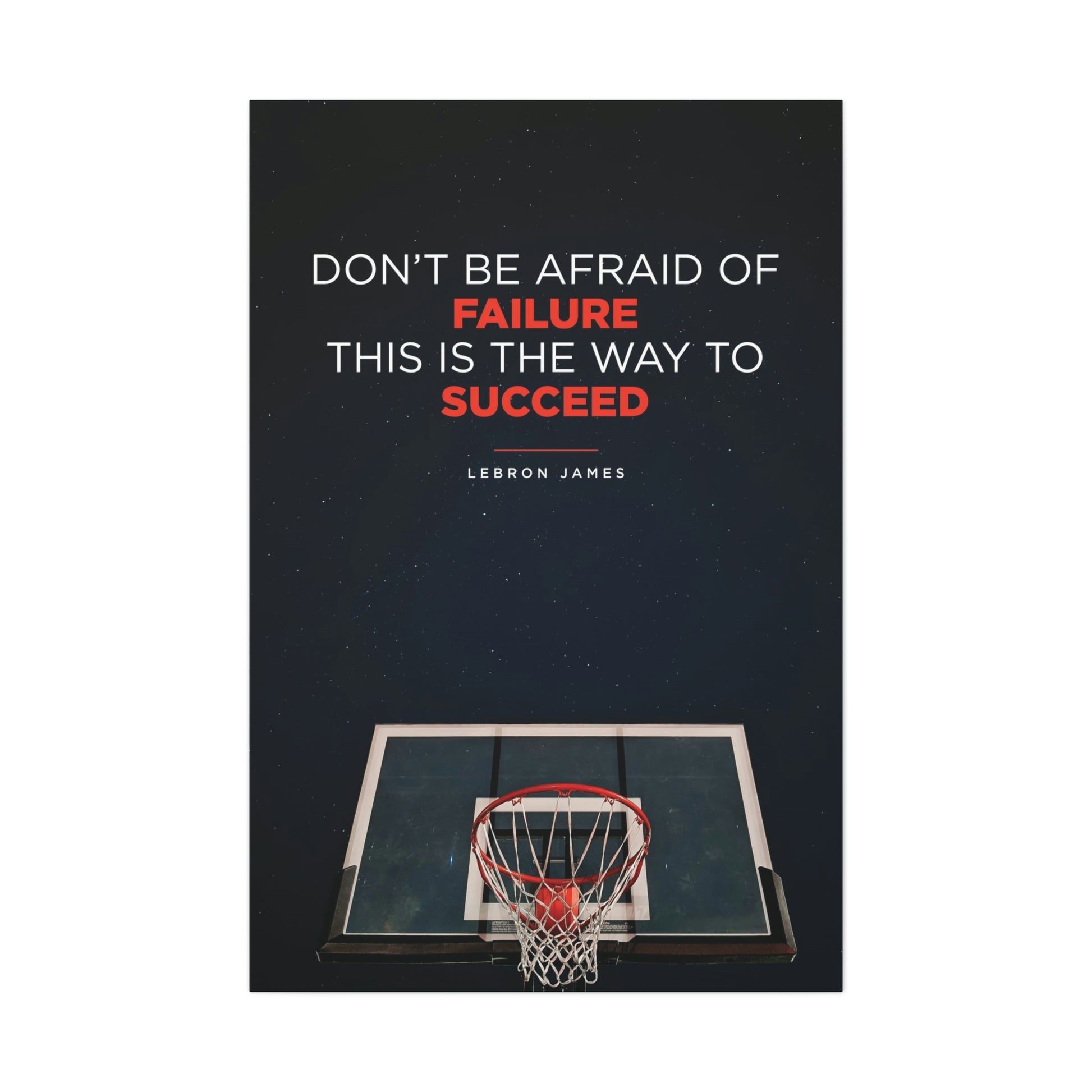 Don't Be Afraid Of Failure | Canvas | Hustle House Prints
