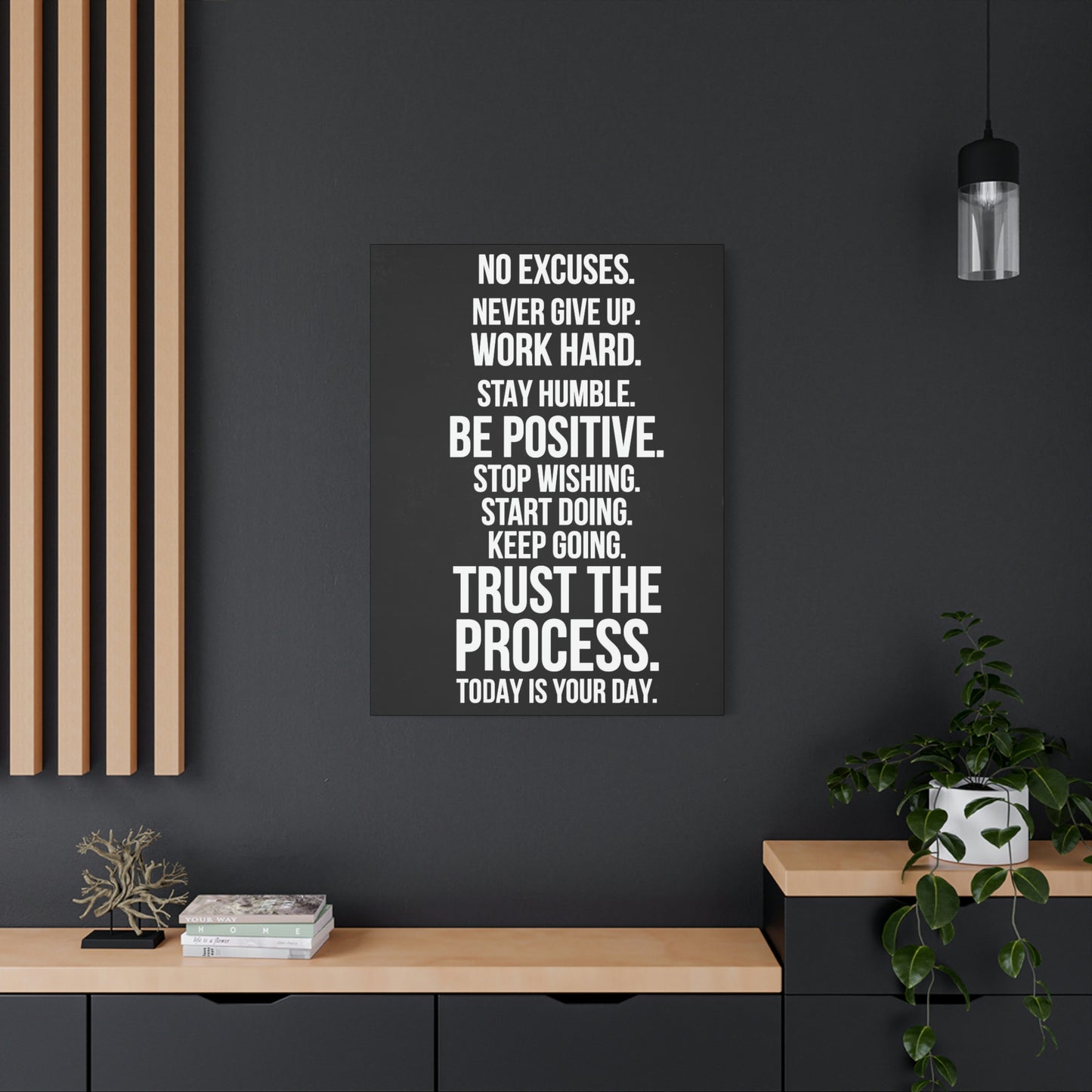 No Excuses, Trust The Process | Canvas | Hustle House Prints