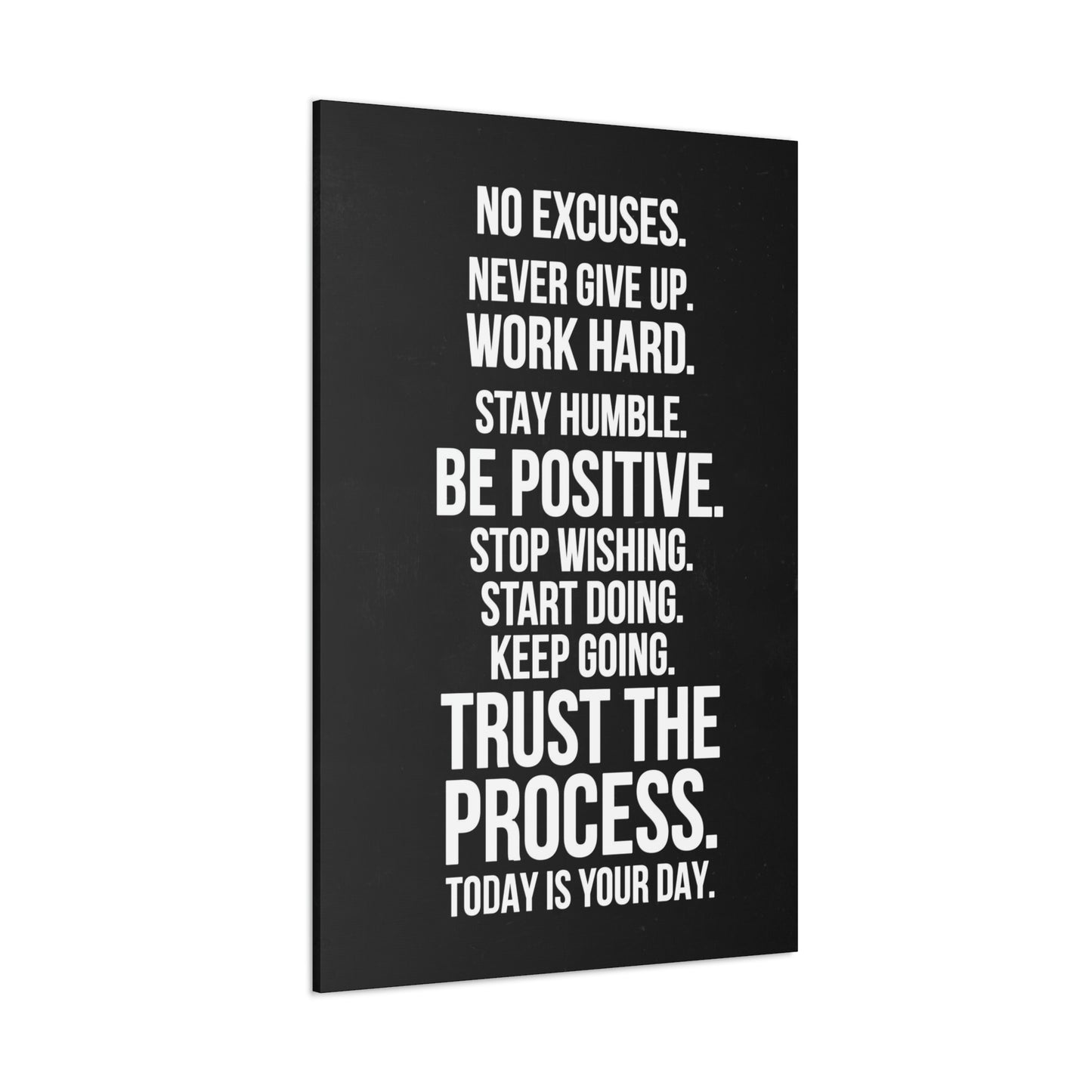 No Excuses, Trust The Process | Canvas | Hustle House Prints