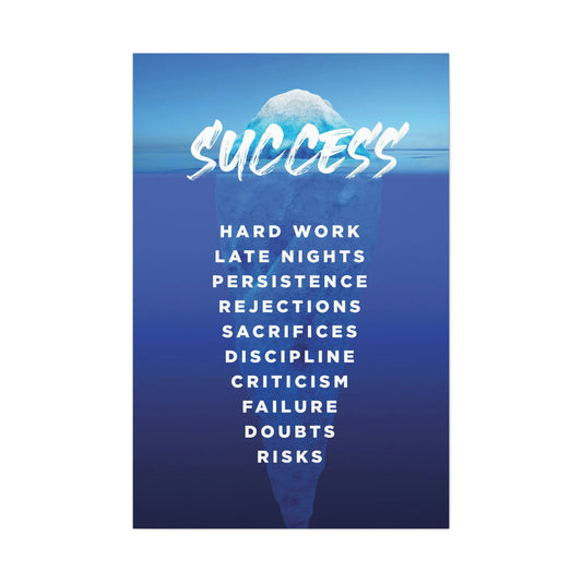 Success Iceberg | Canvas | Hustle House Prints