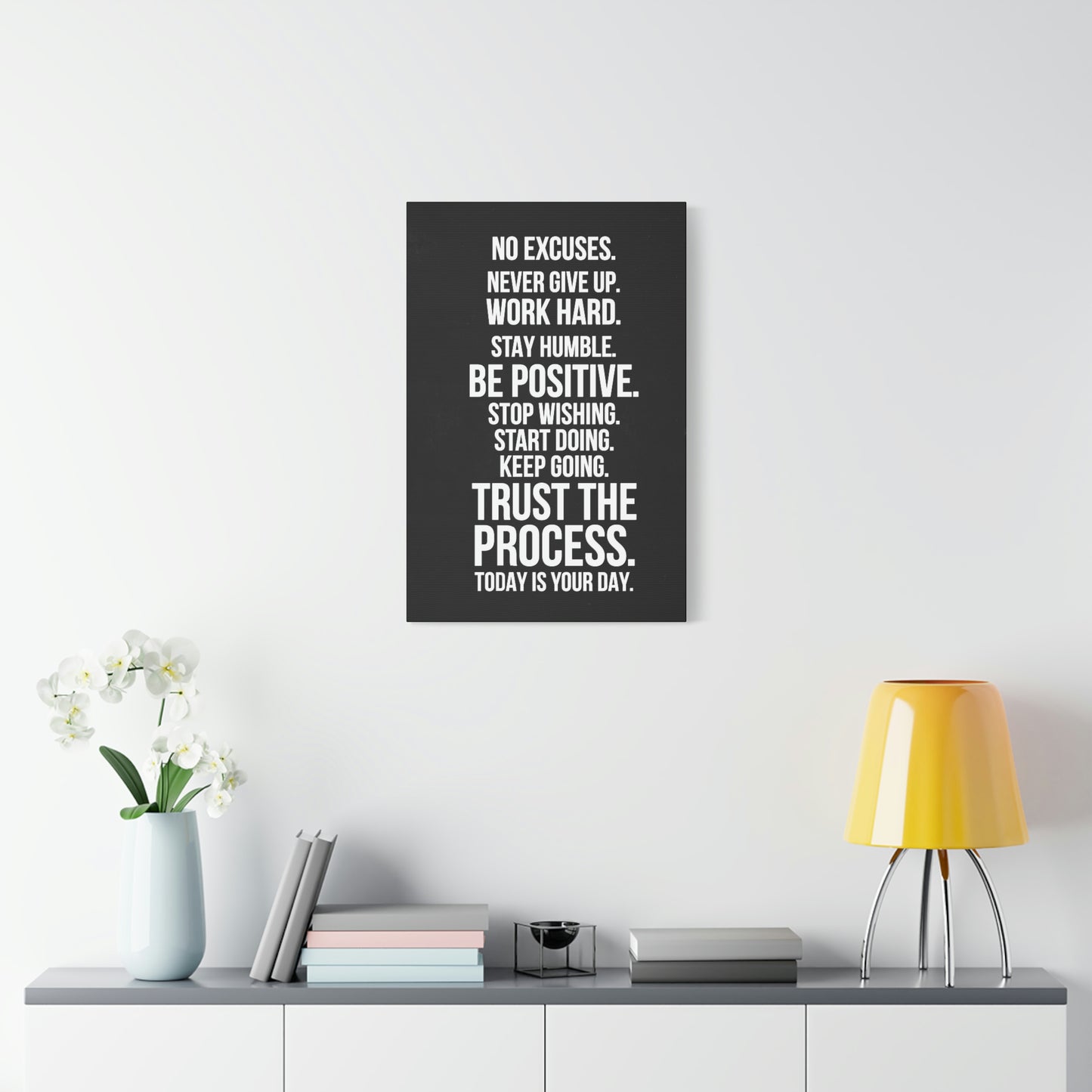 No Excuses, Trust The Process | Canvas | Hustle House Prints