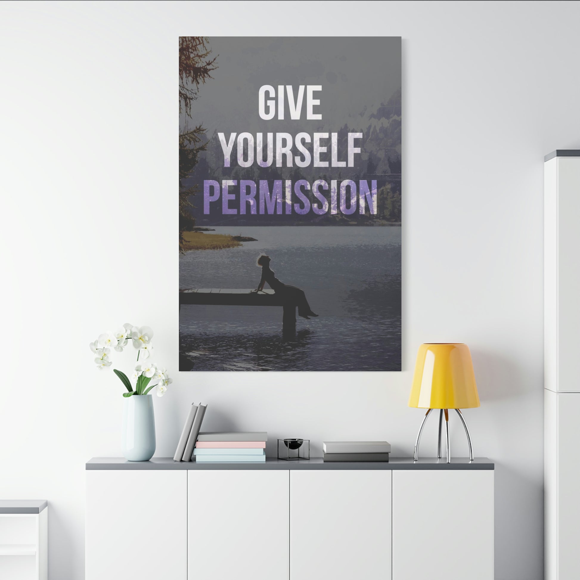 Give Yourself Permission | Canvas | Hustle House Prints