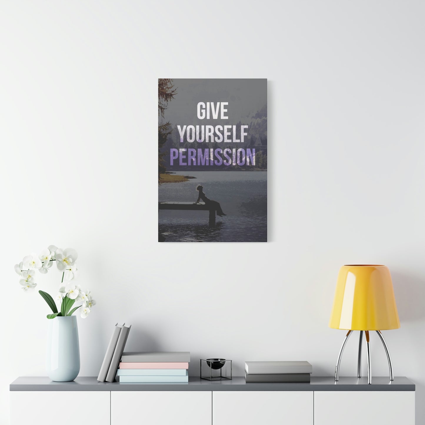 Give Yourself Permission | Canvas | Hustle House Prints