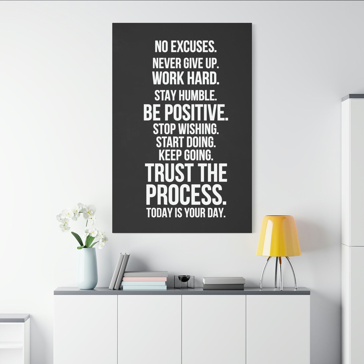 No Excuses, Trust The Process | Canvas | Hustle House Prints