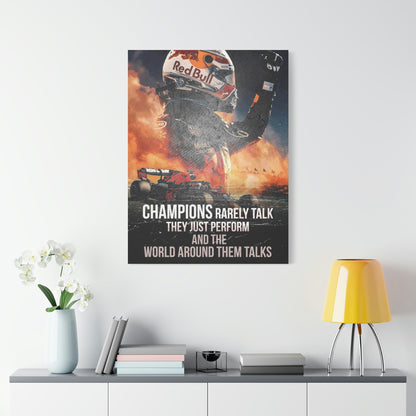 Champions Rarely Talk | Canvas | Hustle House Prints